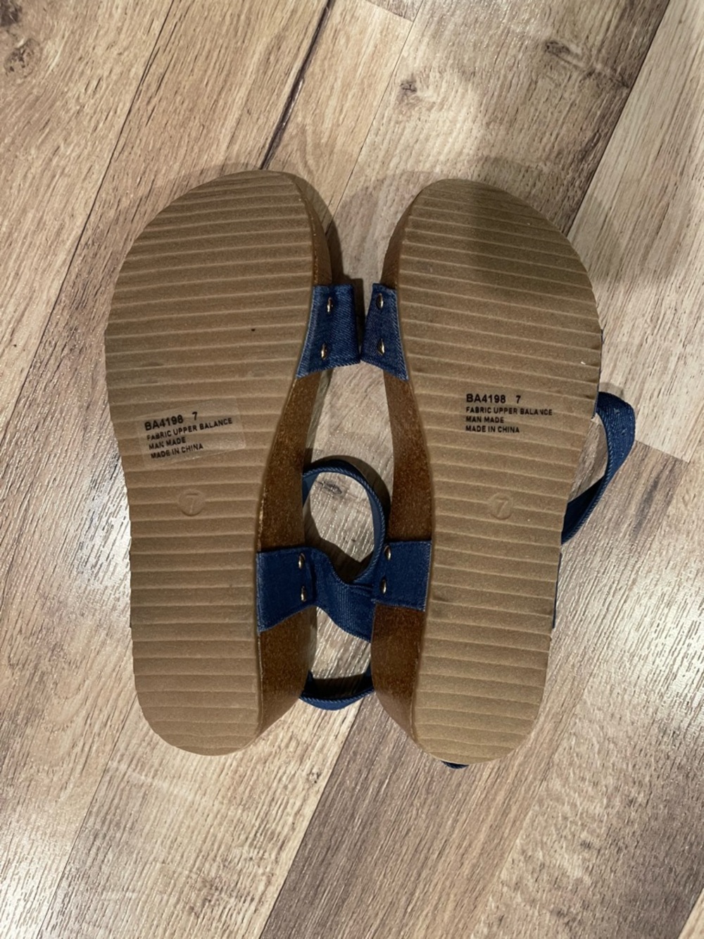 Rouge Helium Navy Denim Strap Sandals for Women - Picture 4 of 4